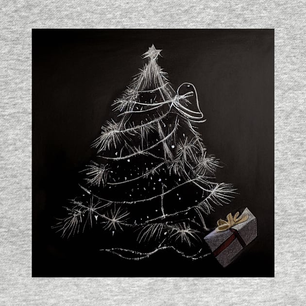 A Simple Christmas Tree in Dark Background by fistikci